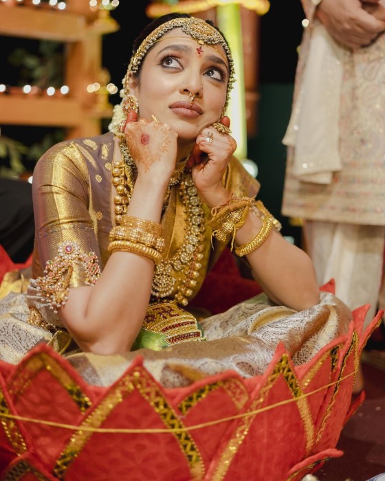 Sobhita Dhulipala shared stunning inside photos from her wedding with Naga Chaitanya, showcasing their special day.