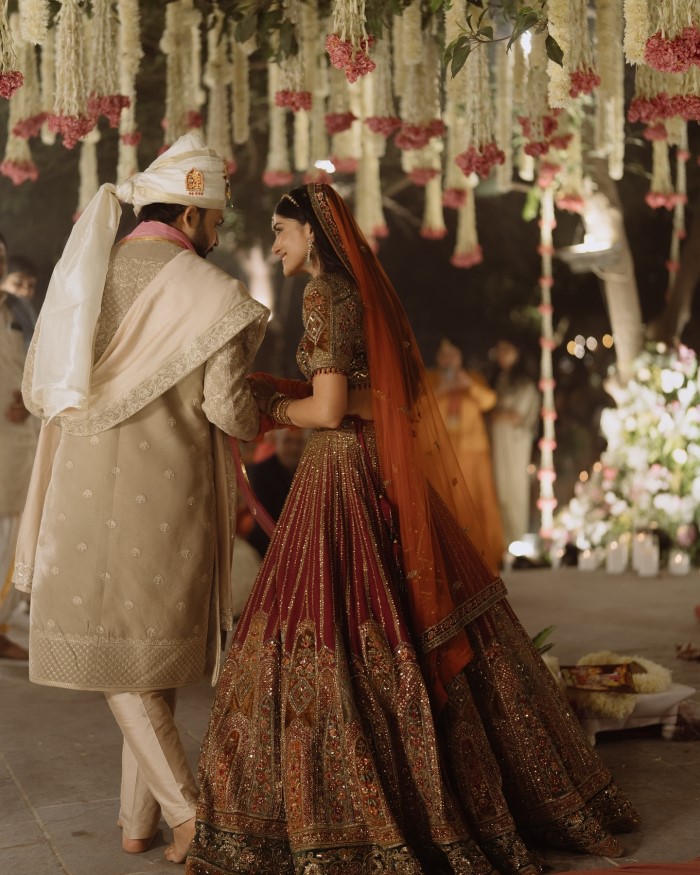 The couple shared beautiful, dreamy pictures from their wedding day, capturing the magical moments of their special day.