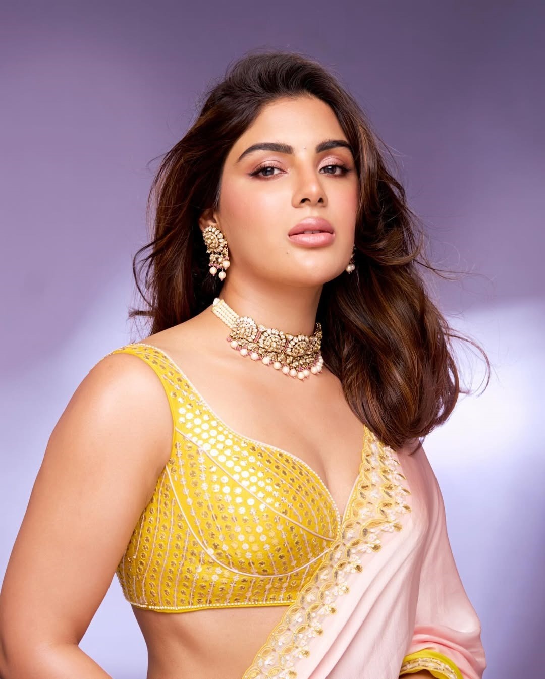 Actress Samyuktha Saree look