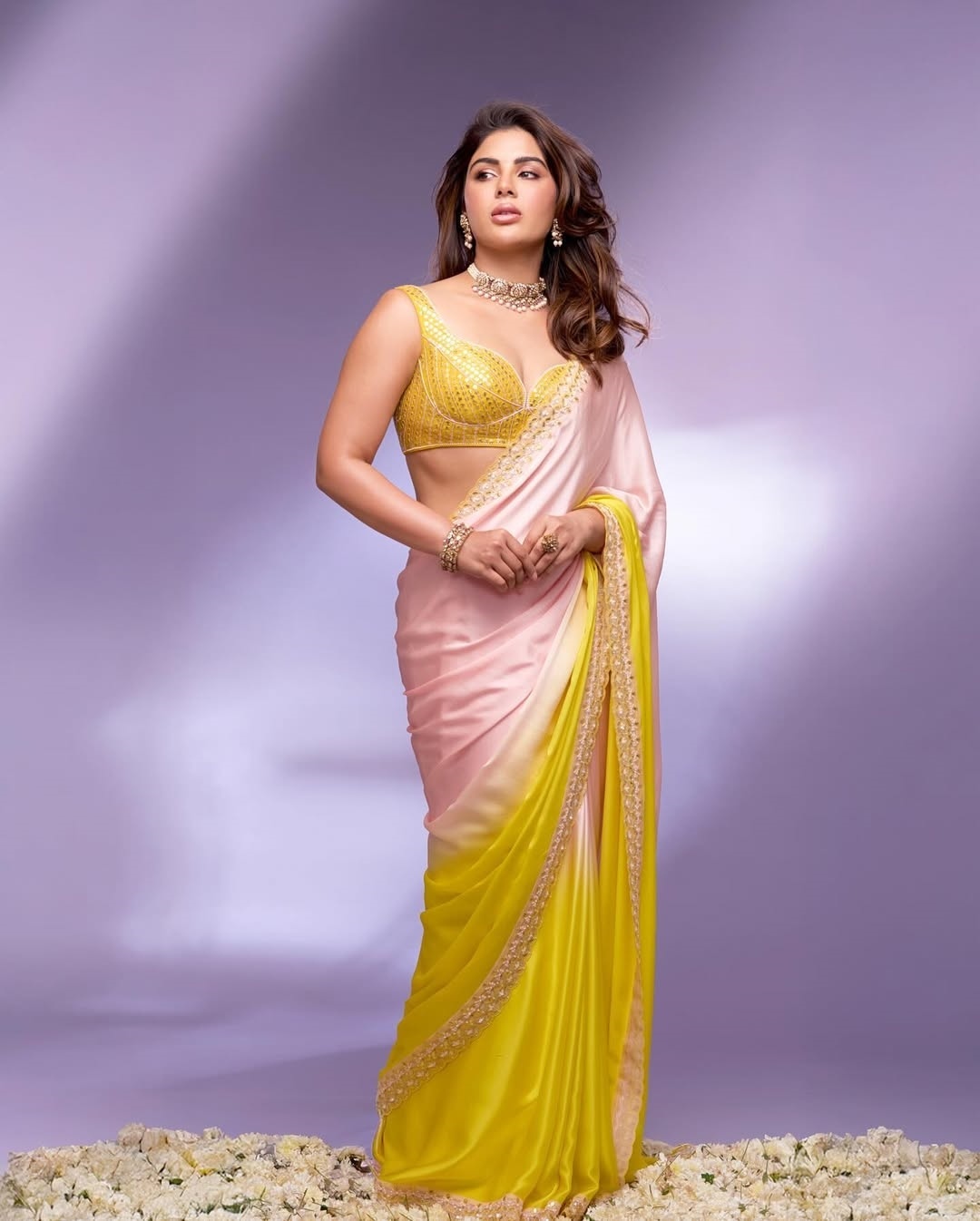 Actress Samyuktha Saree look