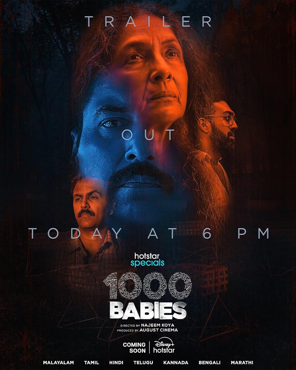1000 Babies: A dark suspense thriller featuring Neena Gupta and Rahman, available on Netflix. It centers around the chilling investigation of a mass infanticide case.