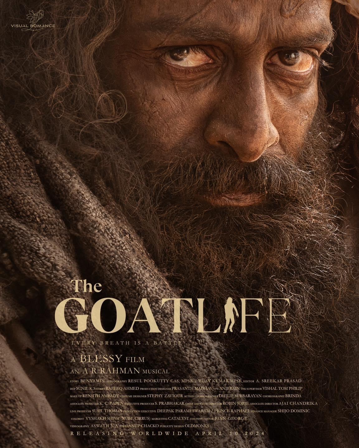 The Goat Life: This gripping survival drama follows an Indian man forced to labor as a goat herder in Saudi Arabia.