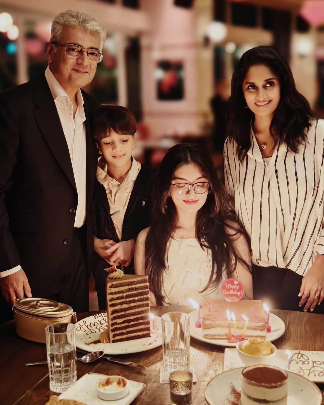 Ajith Kumar Joins Wife Shalini And Kids For A Family Picture On Daughter Anoushka's Birthday