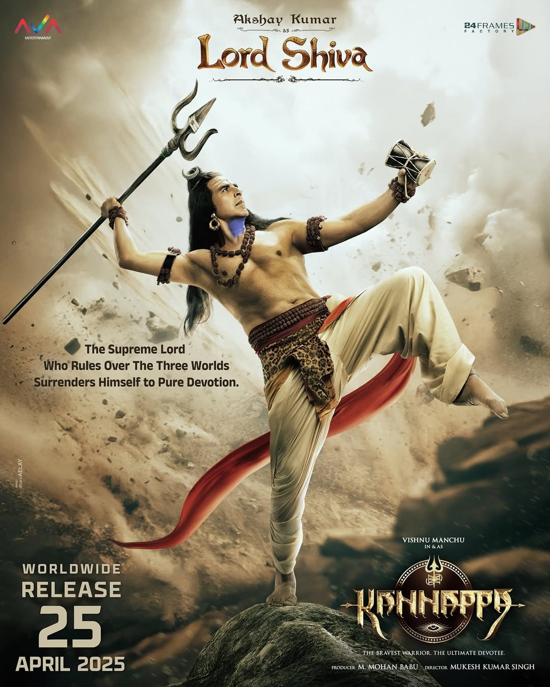 Akshay Kumar As Lord Shiva Role In Highly Anticipated Film Kannappa Releasing April 25, 2025; First Look Photos