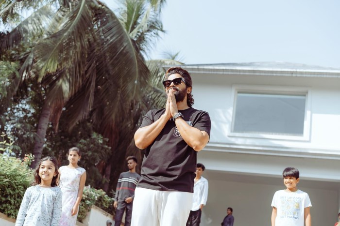 Allu Arjun shared glimpses of the celebration on his Instagram Stories, allowing fans a peek into the joyous occasion.