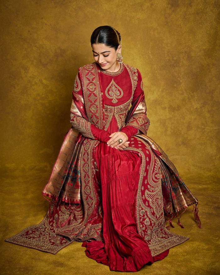 Rashmika mandanna dazzles in elegant anarkali