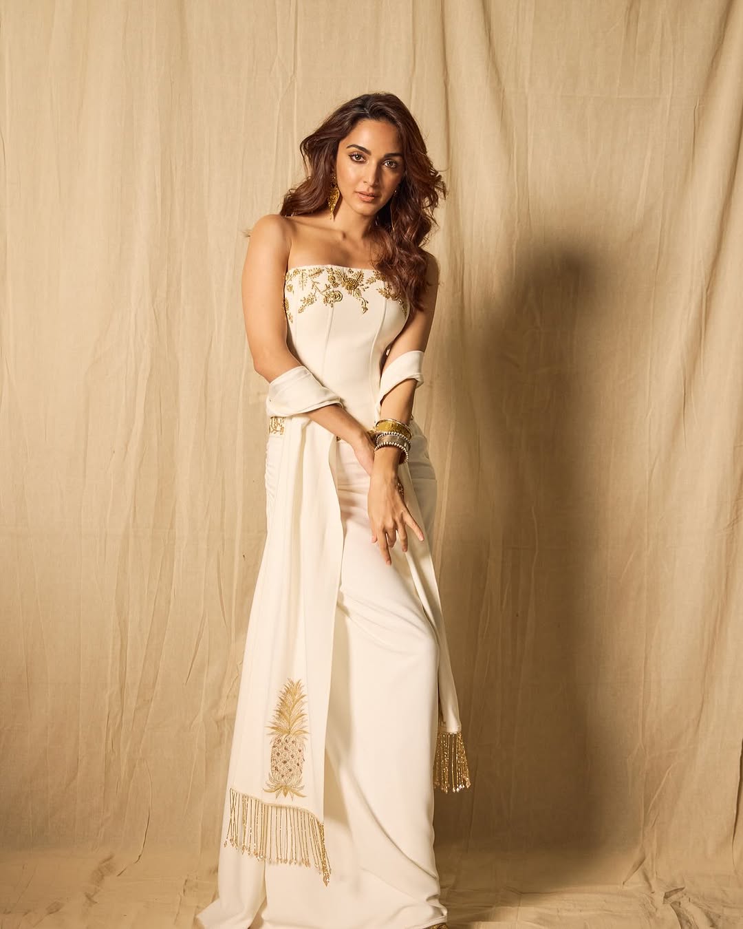 Kiara Advani Channels Greek Goddess Vibes In Her House Of Masaba White Corset Set For Game Changer Promotions