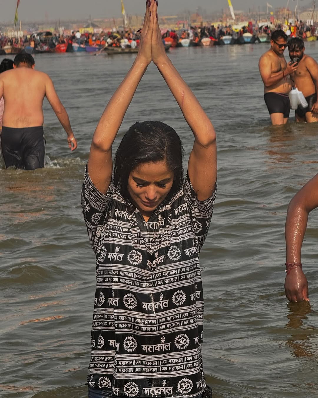 Maha Kumbh Mela 2025: Actress Poonam Pandey Takes Holy Dip In Sangam