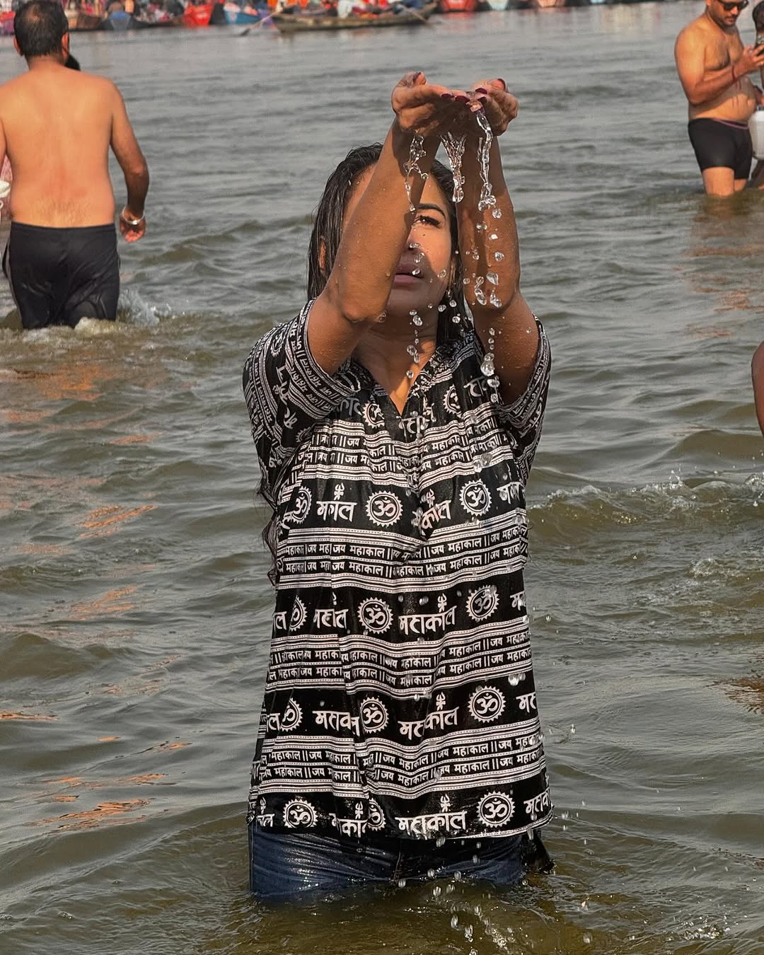 Maha Kumbh Mela 2025: Actress Poonam Pandey Takes Holy Dip In Sangam