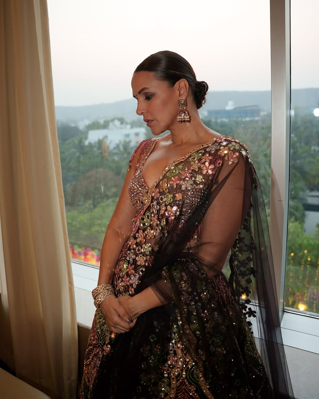 Neha Dhupia Elegant Ethnic Look: A Perfect Blend of Tradition and Modernity