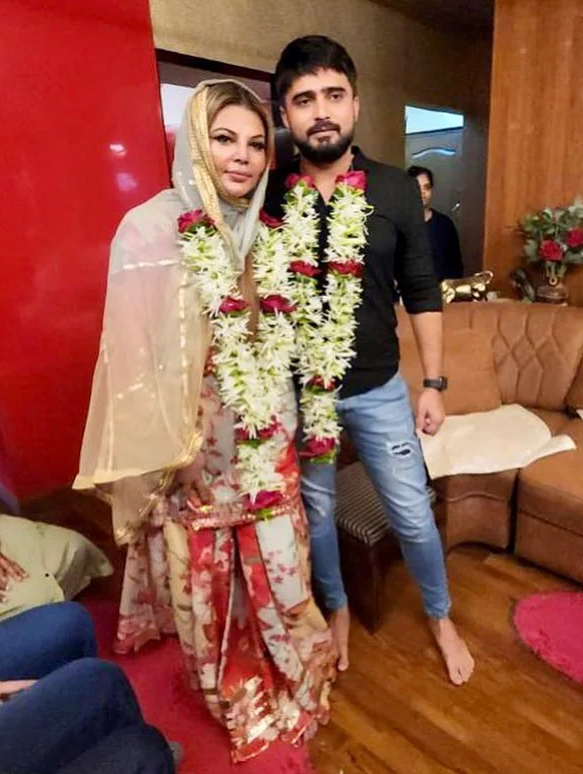 Rakhi's second marriage was to Pakistani actor Adil Khan Durrani. The couple separated in 2023 amid accusations of extramarital affairs and domestic violence.