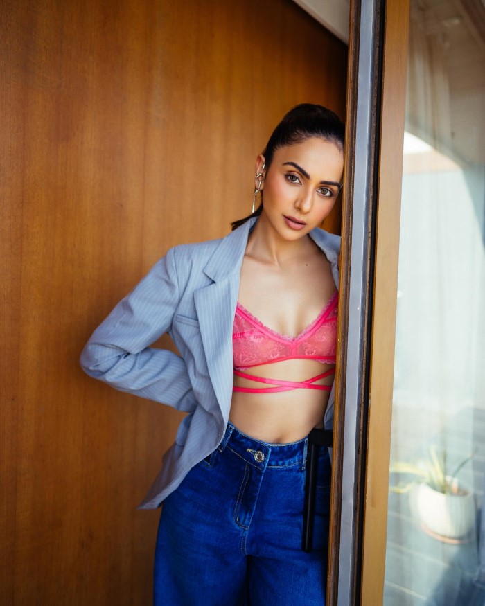 Rakul Preet Singh's Bold Fashion Statement: Blazer And Bralette Combo