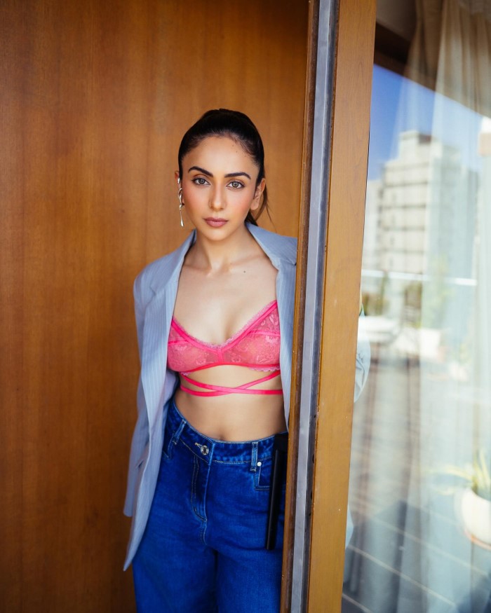 Rakul Preet Singh's Bold Fashion Statement: Blazer And Bralette Combo