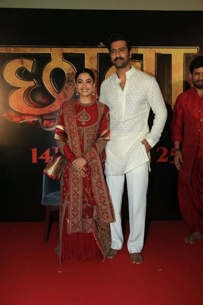 Rashmika Vicky Kaushal Chaava In Trailer Launch