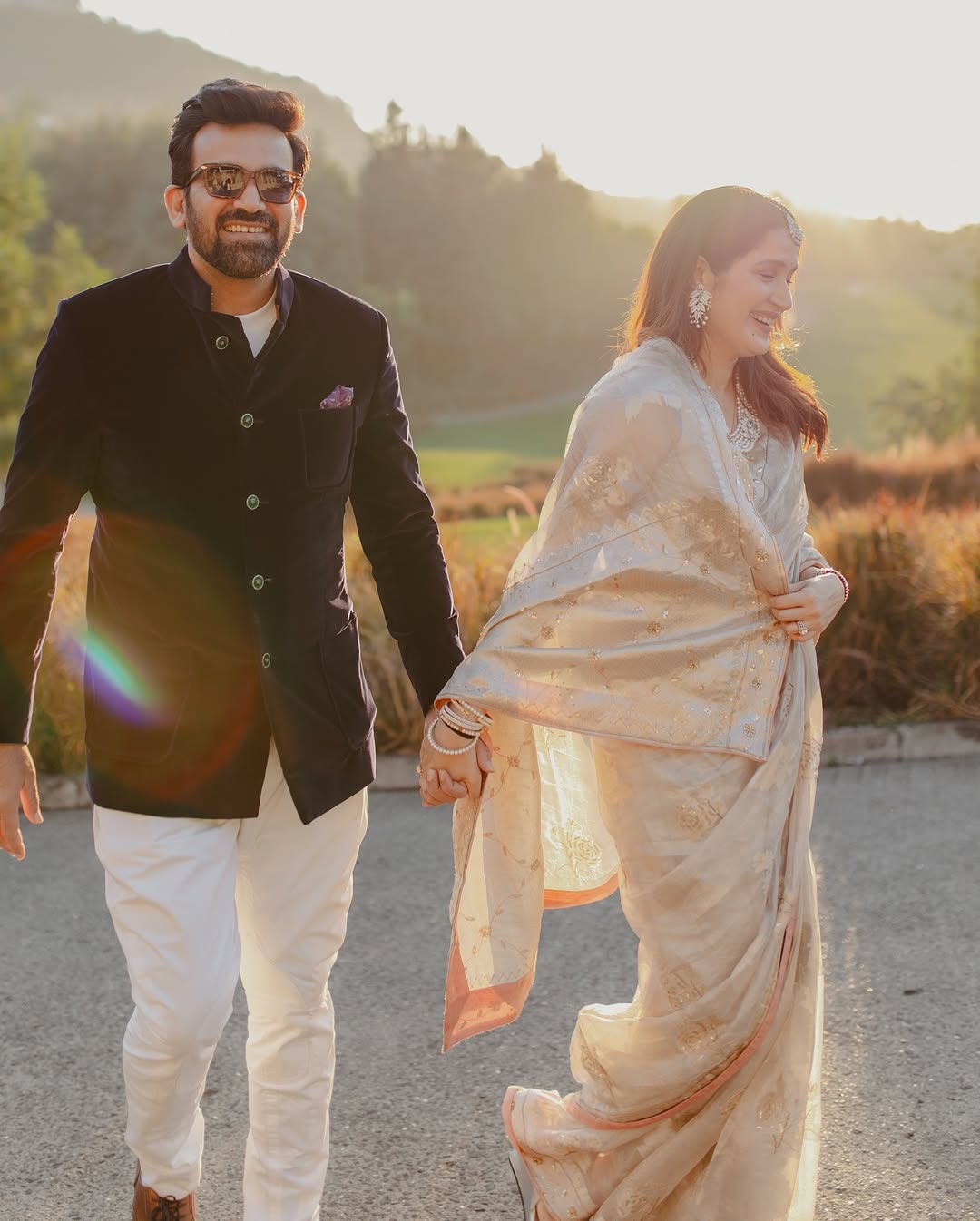 Sagarika Ghatge Khan and Zaheer Khan's Elegant Photoshoot: Timeless Love And Grace