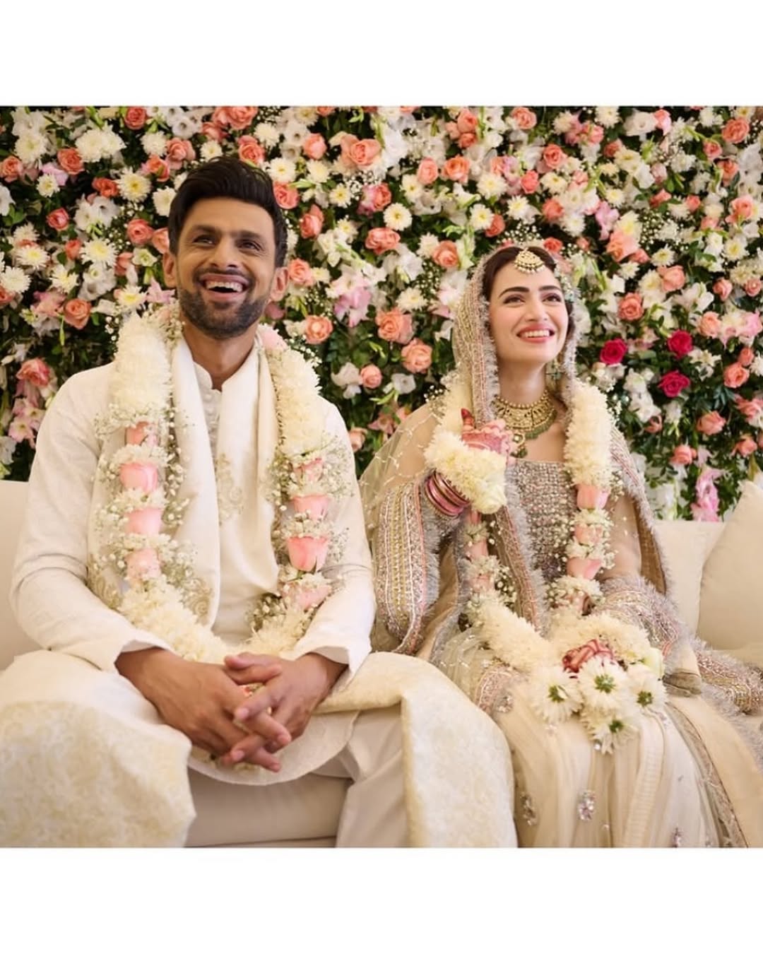 Sana Javed celebrated her wedding anniversary with Shoaib Malik by sharing precious moments on social media.