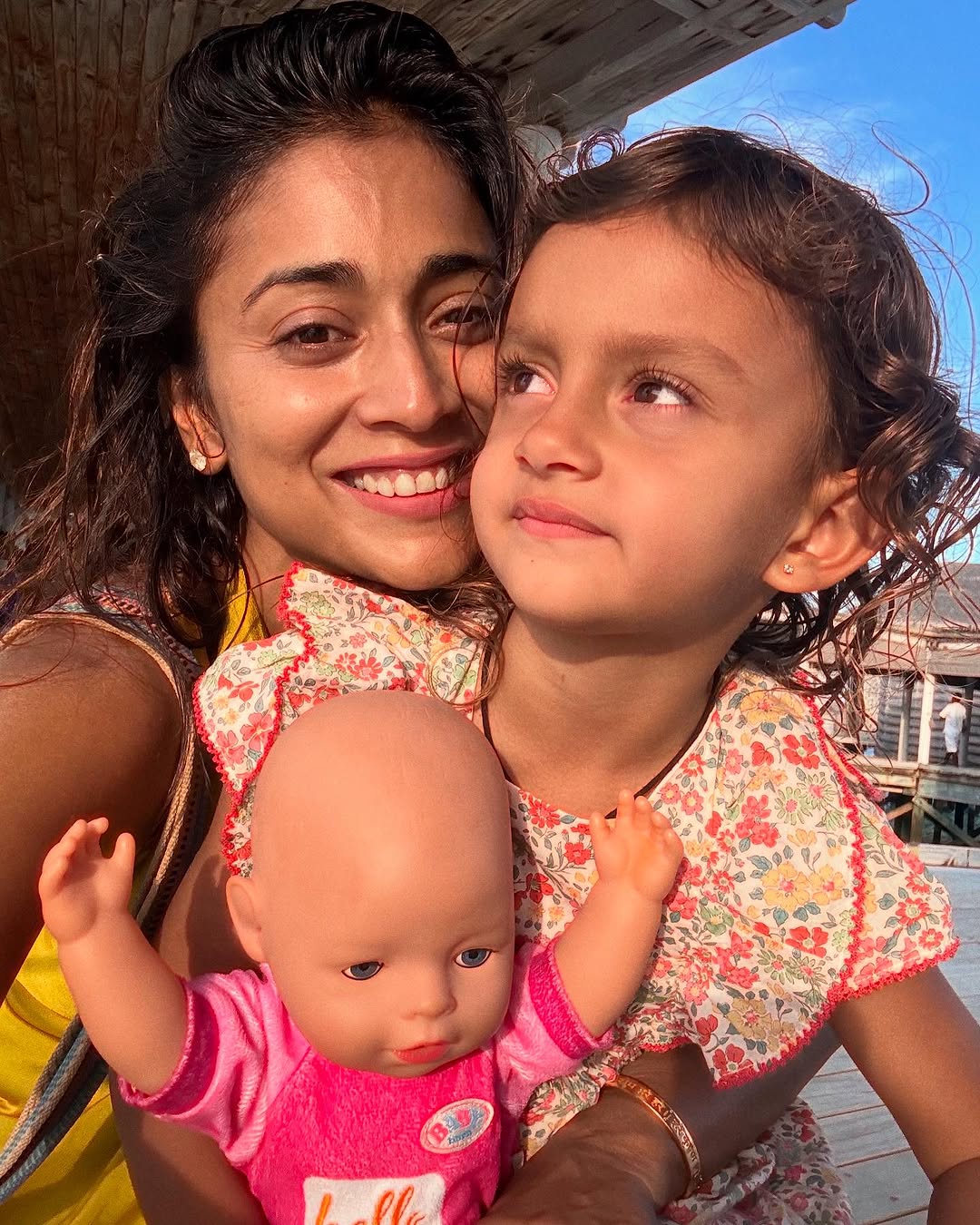 Shriya Saran Enjoys a Family Vacation in the Maldives with Husband Andrei Koscheev and Daughter