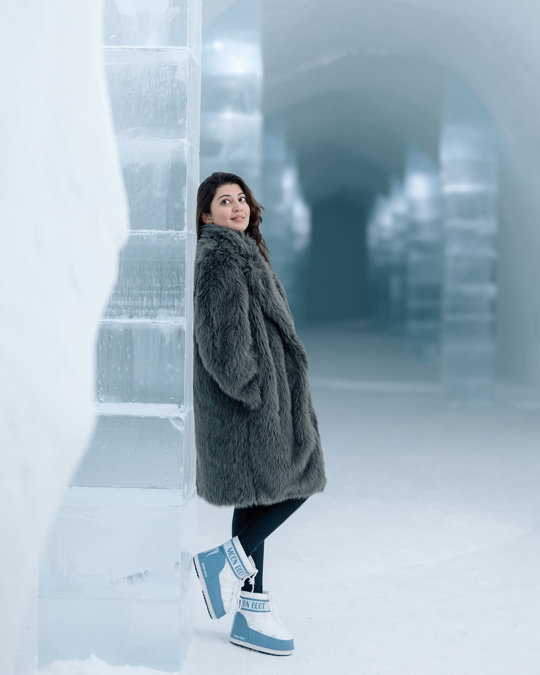 Actress Pranitha Subhash in Jukkasjärvi's Ice Hotel Inside photos is trending