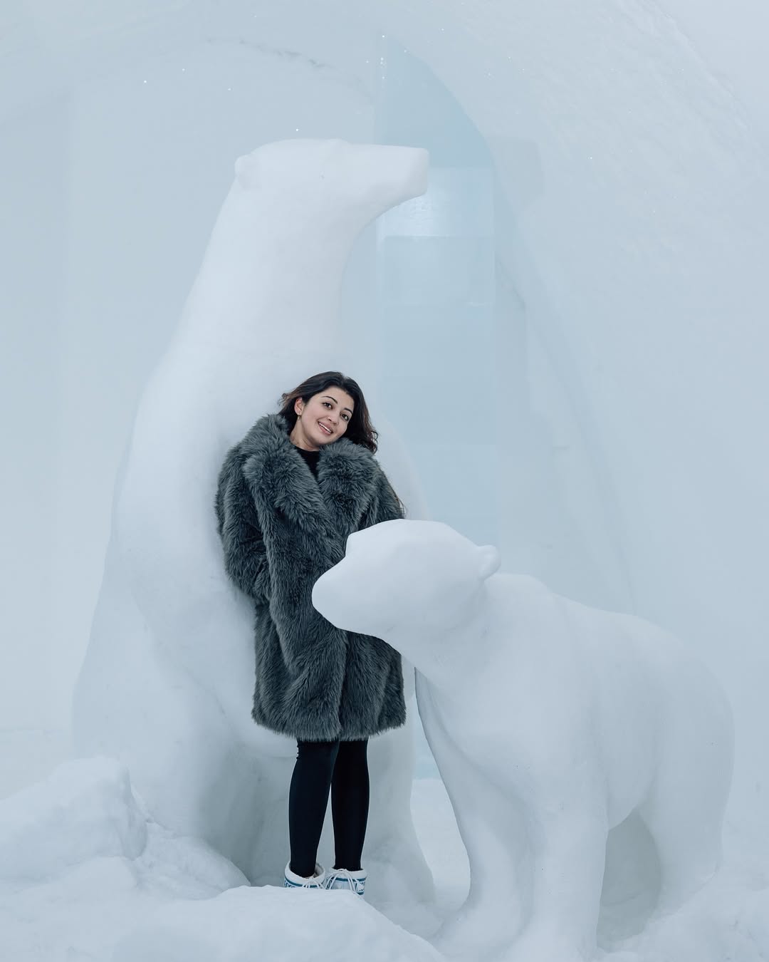 Actress Pranitha Subhash in Jukkasjärvi's Ice Hotel Inside photos is trending