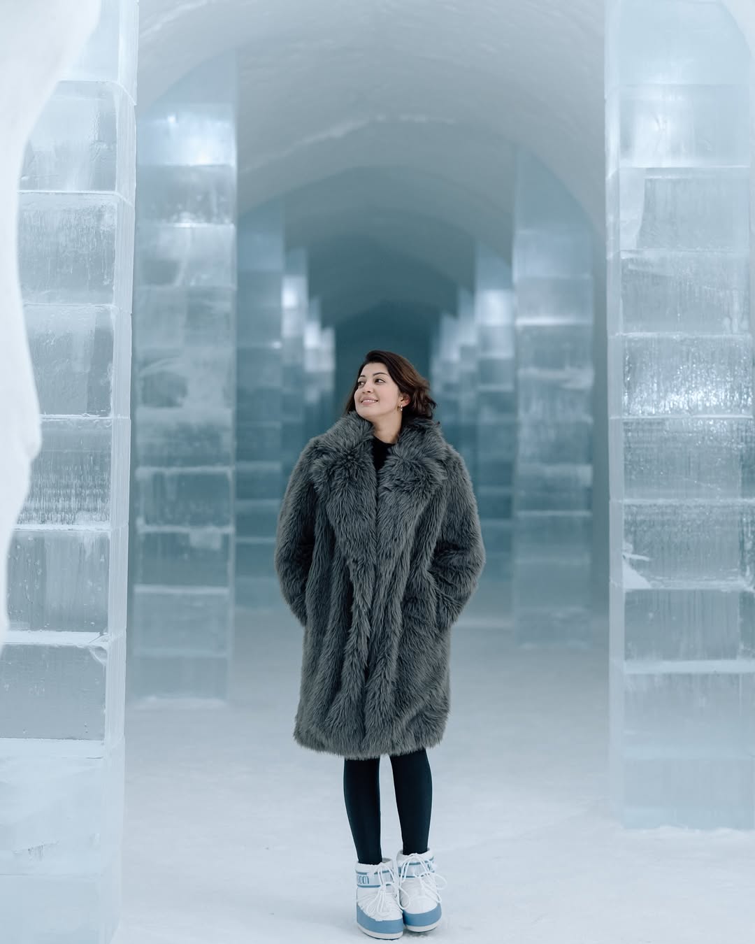 Actress Pranitha Subhash in Jukkasjärvi's Ice Hotel Inside photos is trending
