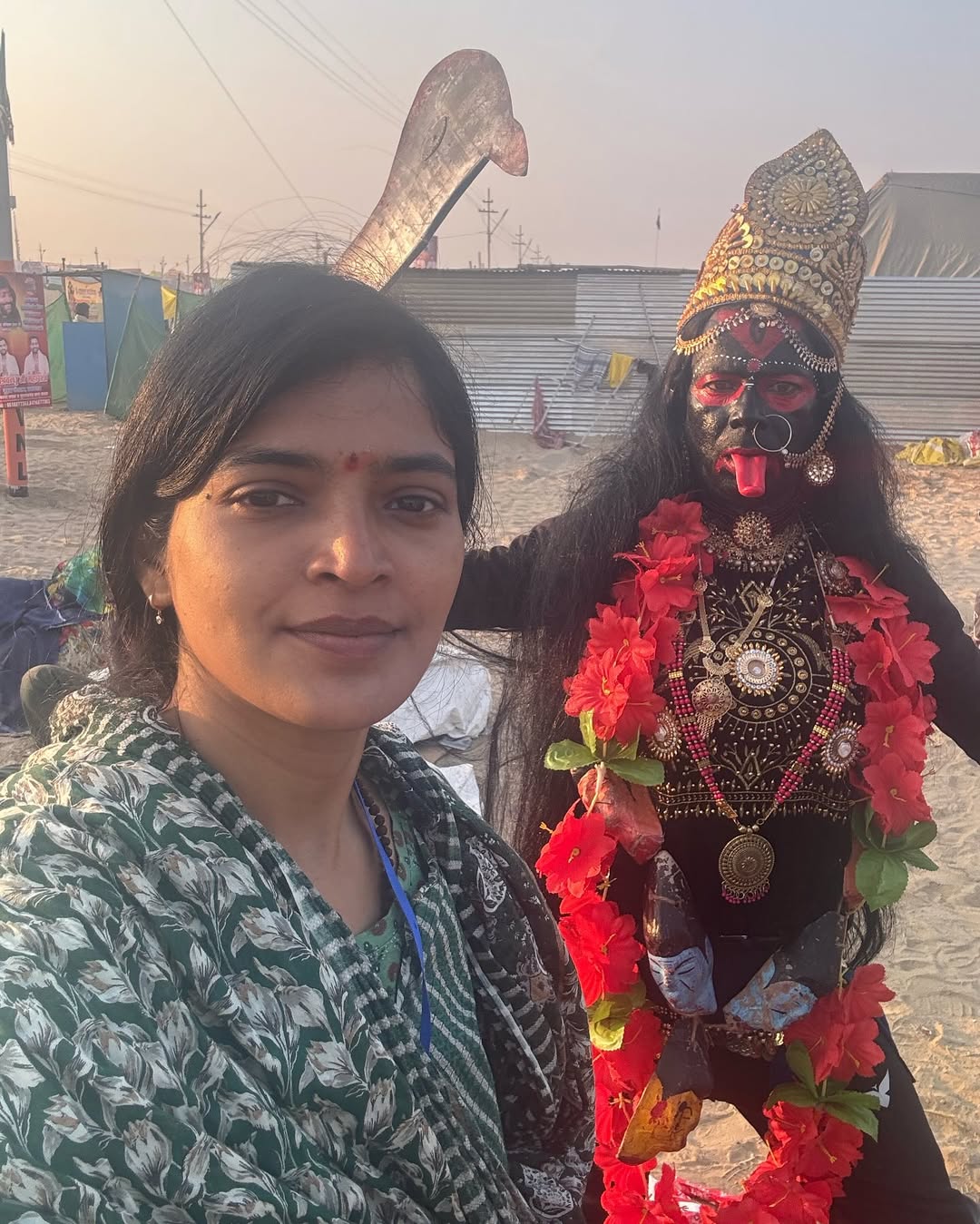 Actress Sanchita Shetty Takes A Holy Dip At Triveni Sangam