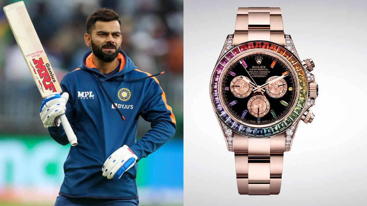 Virat Kohli: The cricketing star owns a Rolex Daytona Rainbow Everose Gold