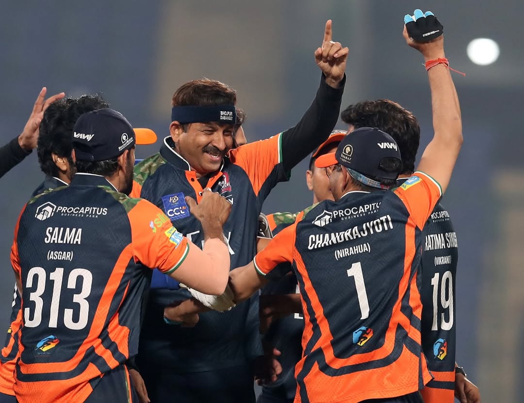 In Pics: Bhojpuri Dabanggs Claim Season 1st Victory in Celebrity Cricket League