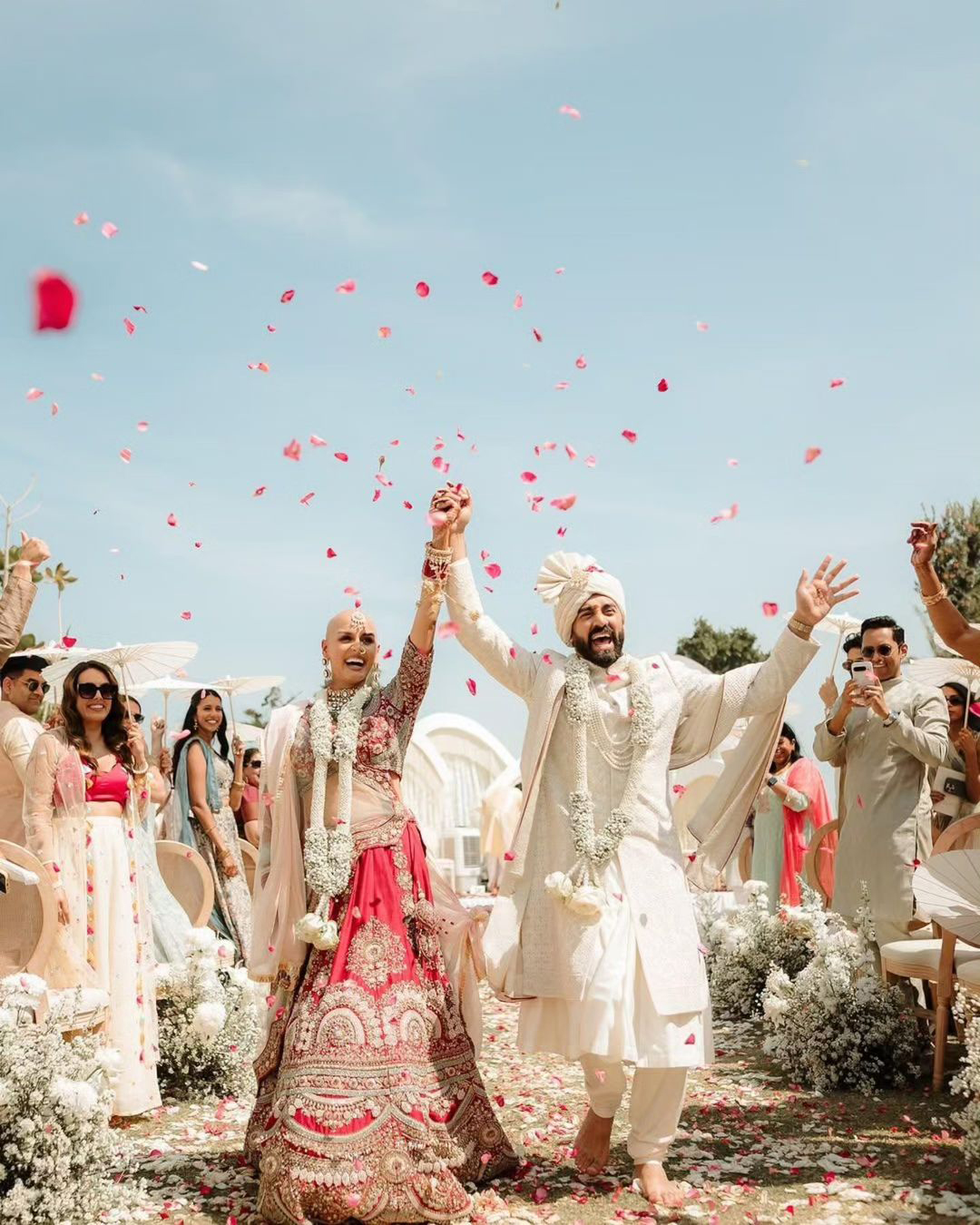 Indian Bald Bride Neehar Sachdeva Wedding Look Photos