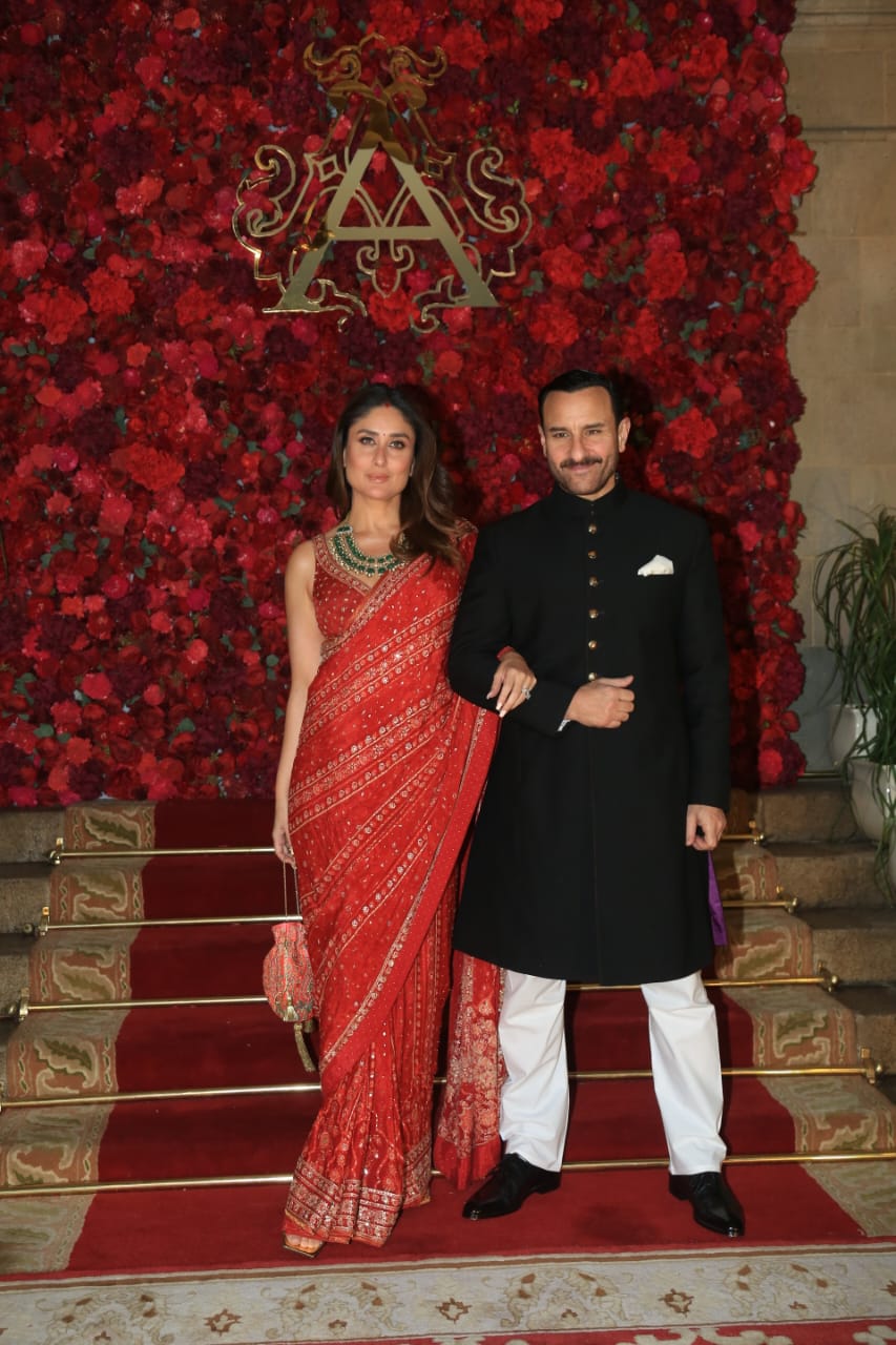 Kareena Kapoor's Stunning Red Saree Look With Saif Ali Khan At Aadar Jain & Alekha Advani’s Wedding