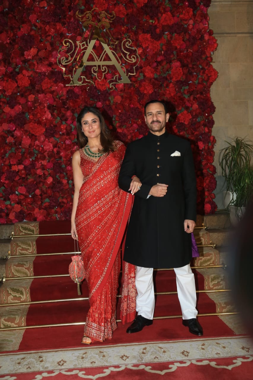 Kareena Kapoor's Stunning Red Saree Look With Saif Ali Khan At Aadar Jain & Alekha Advani’s Wedding