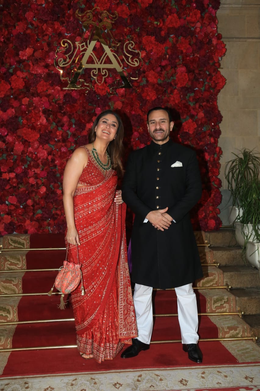 Kareena Kapoor's Stunning Red Saree Look With Saif Ali Khan At Aadar Jain & Alekha Advani’s Wedding