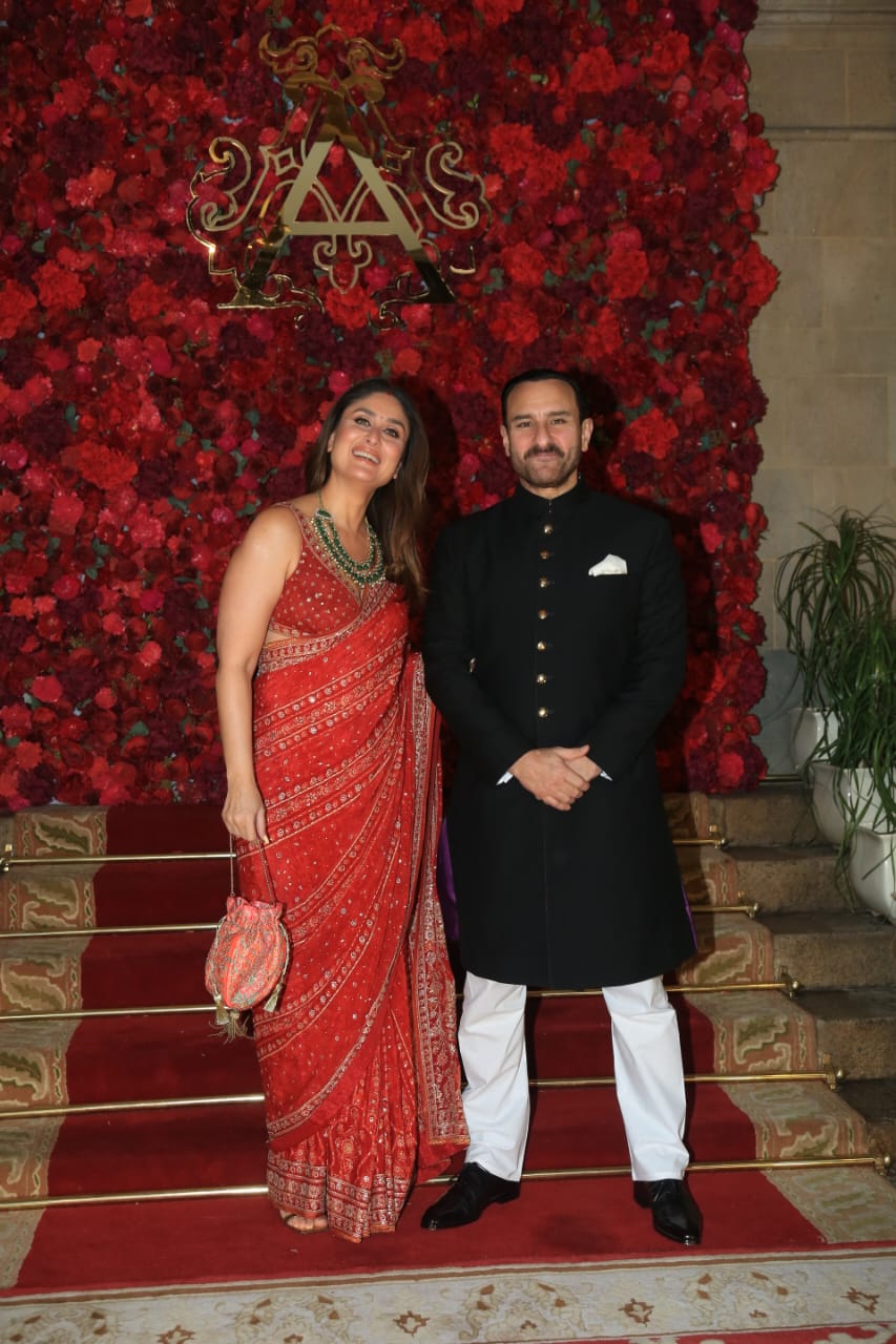 Kareena Kapoor's Stunning Red Saree Look With Saif Ali Khan At Aadar Jain & Alekha Advani’s Wedding