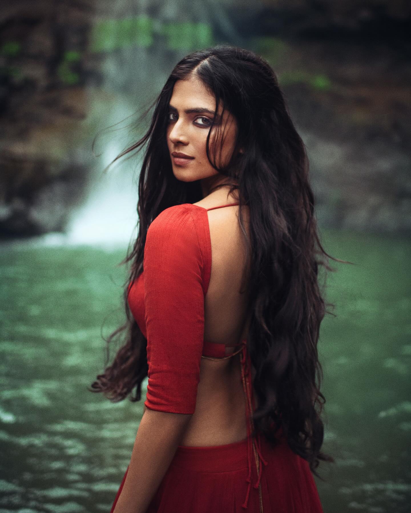 Malavika Mohanan's Soulful Forest & Waterfall Photoshoot