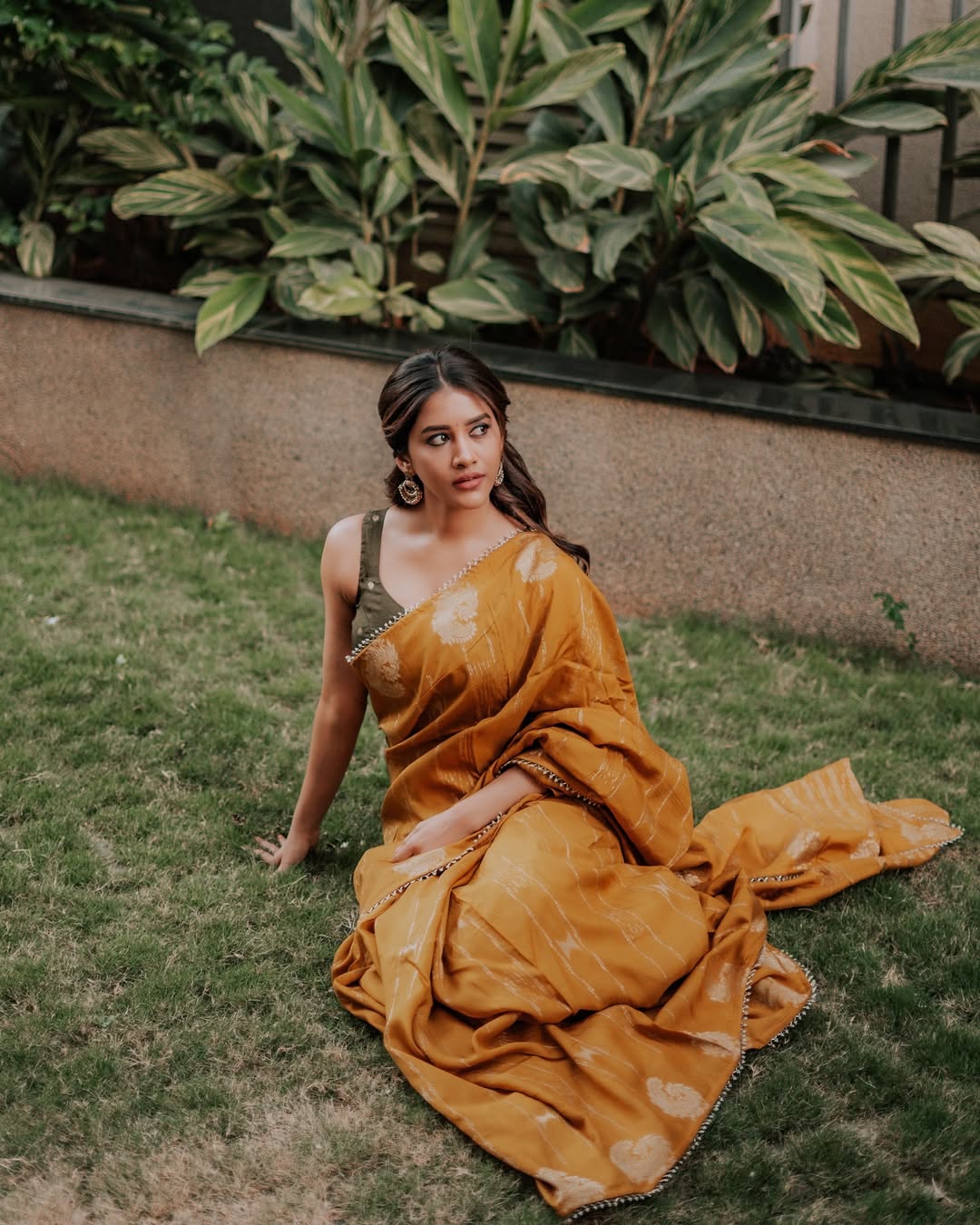 Nabha Natesh Elegant Saree Photoshoot: Traditional & Modern Fashion Style