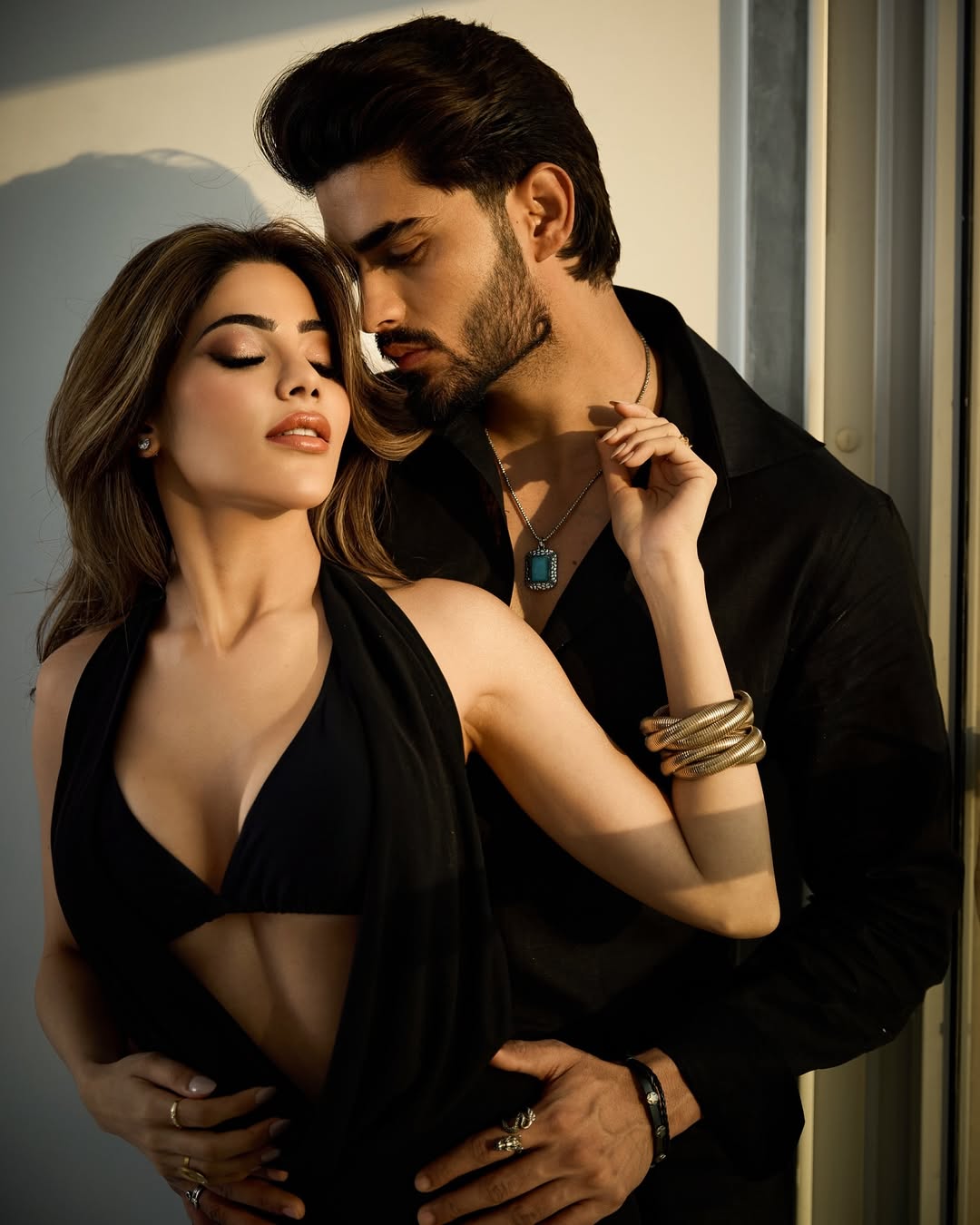 Nikki Tamboli and Arbaz Patel's Stunning Black Outfit Photoshoot For V-Day 2025