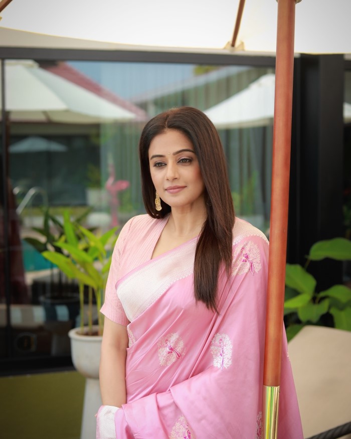 Priyamani's Elegant Photoshoot In A Soft Pink Saree; See PICS