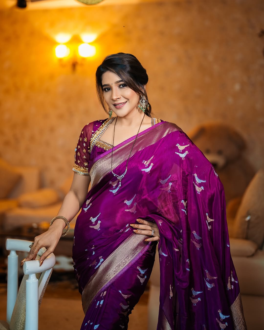 Sakshi Agarwal Shares Adorable Post With Husband Navneet Draping Her Saree