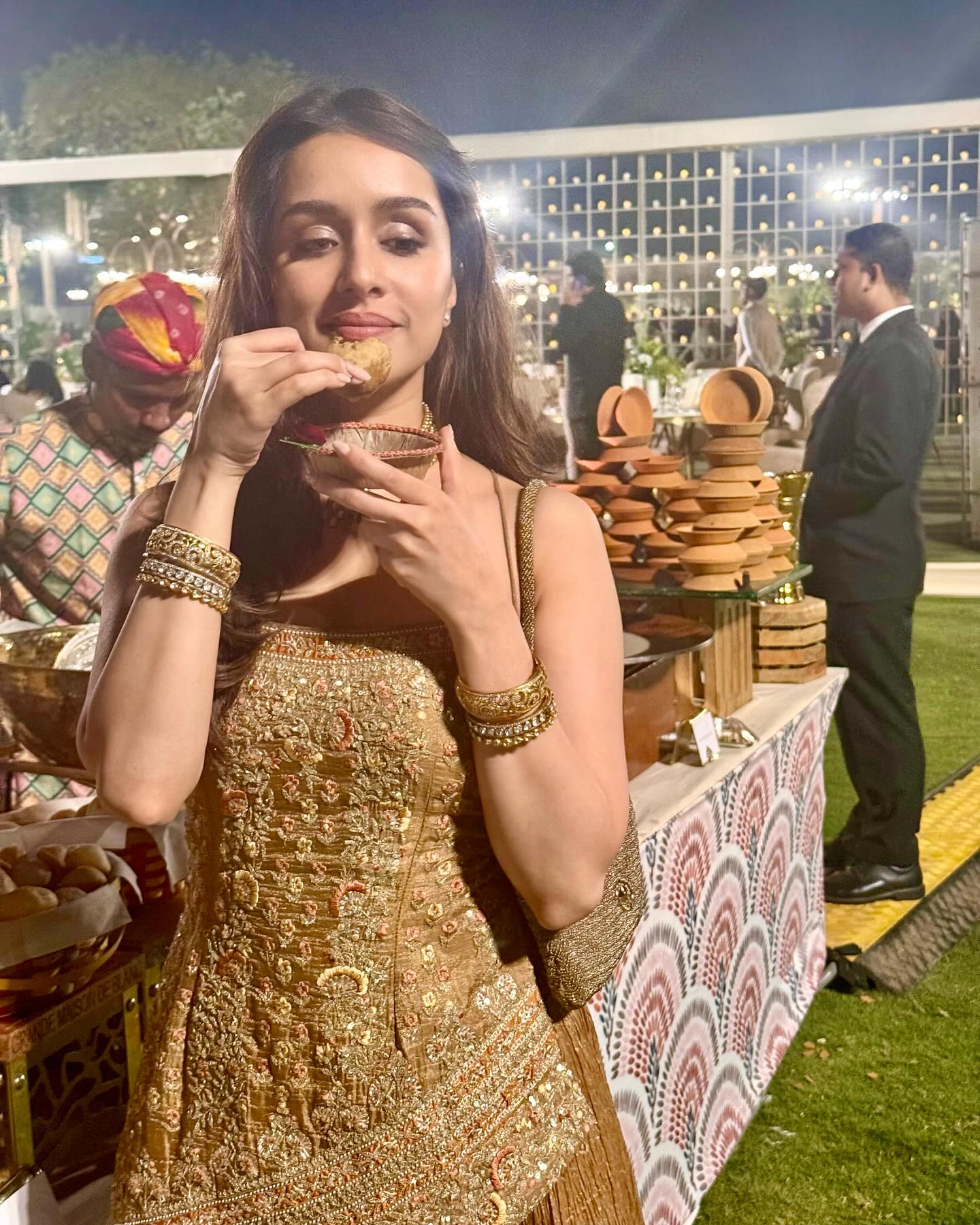 Shraddha Kapoor Relishes Pani Puri at Friend's Wedding: A Fun-filled Celebration