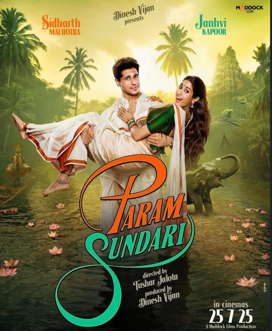 Siddharth and Janhvi Kapoor in Param Sundari