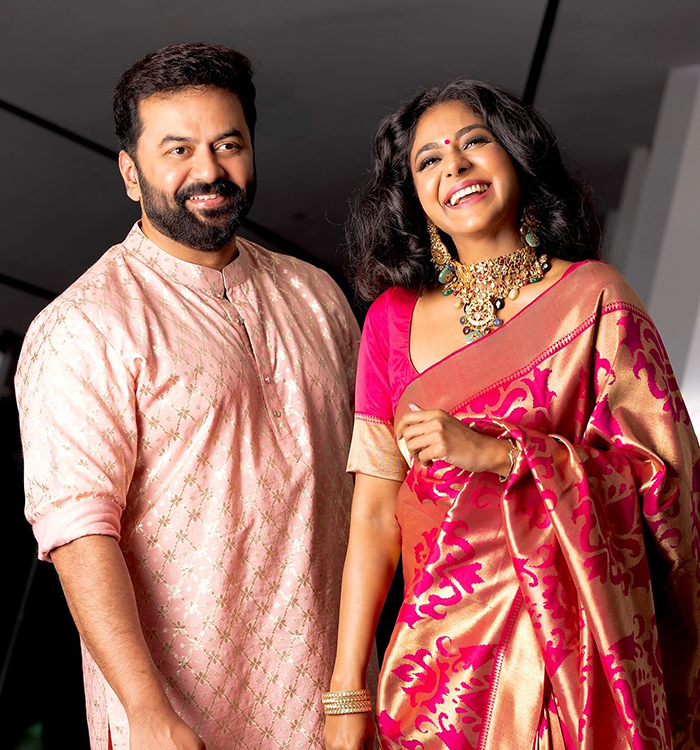Indrajith Sukumaran and Poornima Indrajith