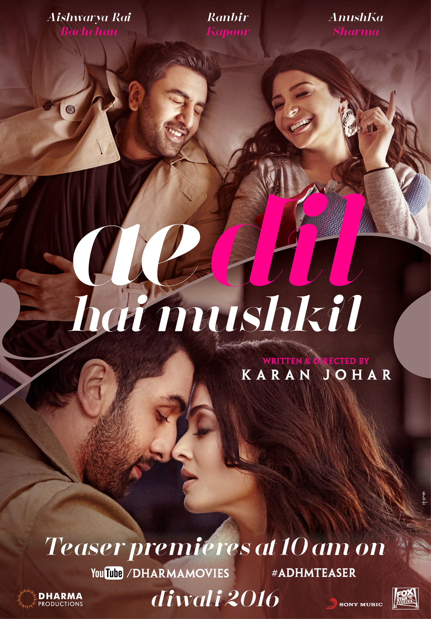 Ae Dil Hai Mushkil: Streaming on Amazon Prime, this bittersweet romance explores unrequited love, featuring heartfelt performances by Ranbir Kapoor and Anushka Sharma.