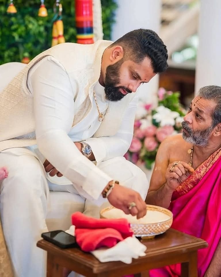 Abhishek Ambareesh And Aviva Bidapa's Son Naming Ceremony Photos