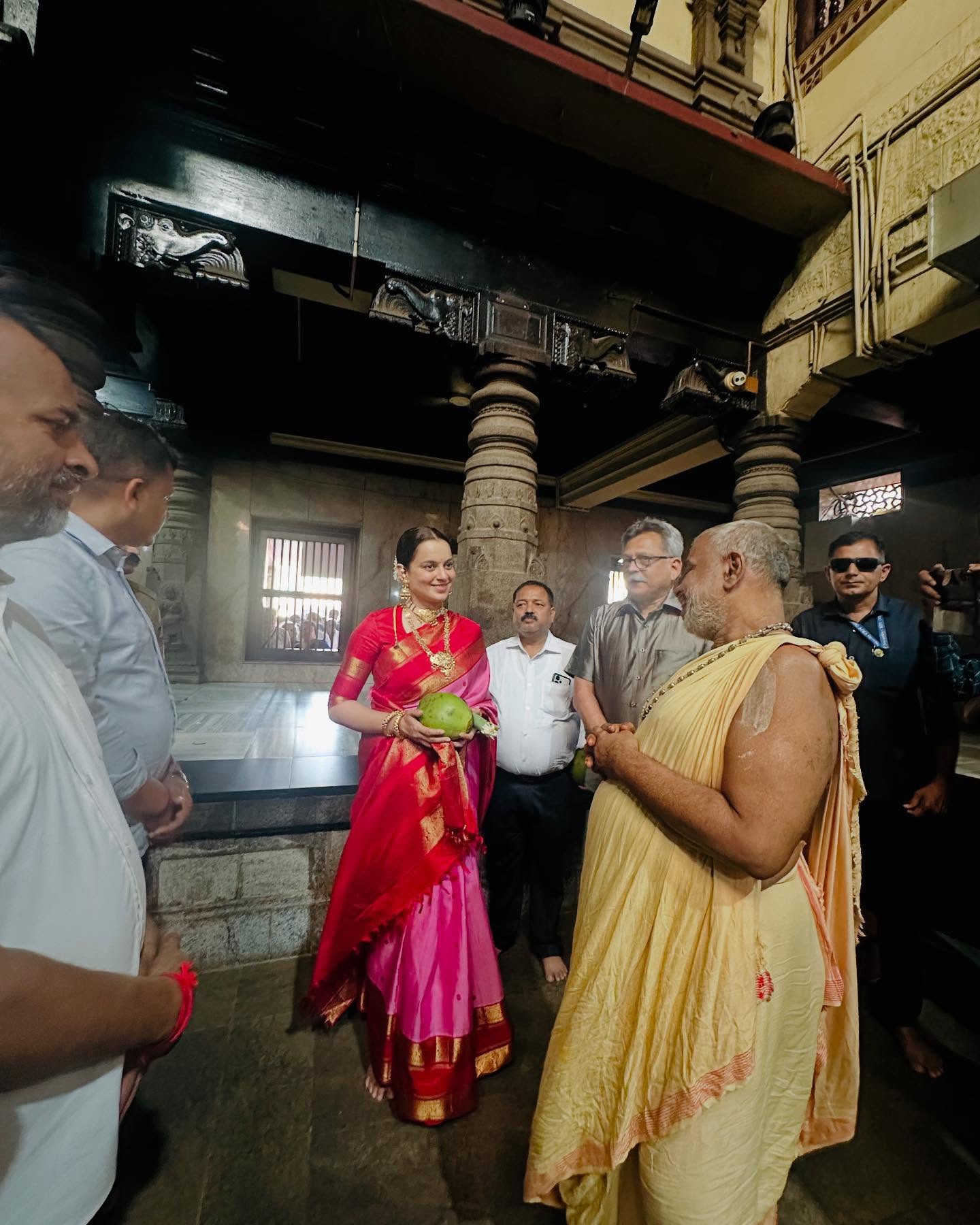 Actress and MP Kangana Ranaut visits kateel and kapu temples