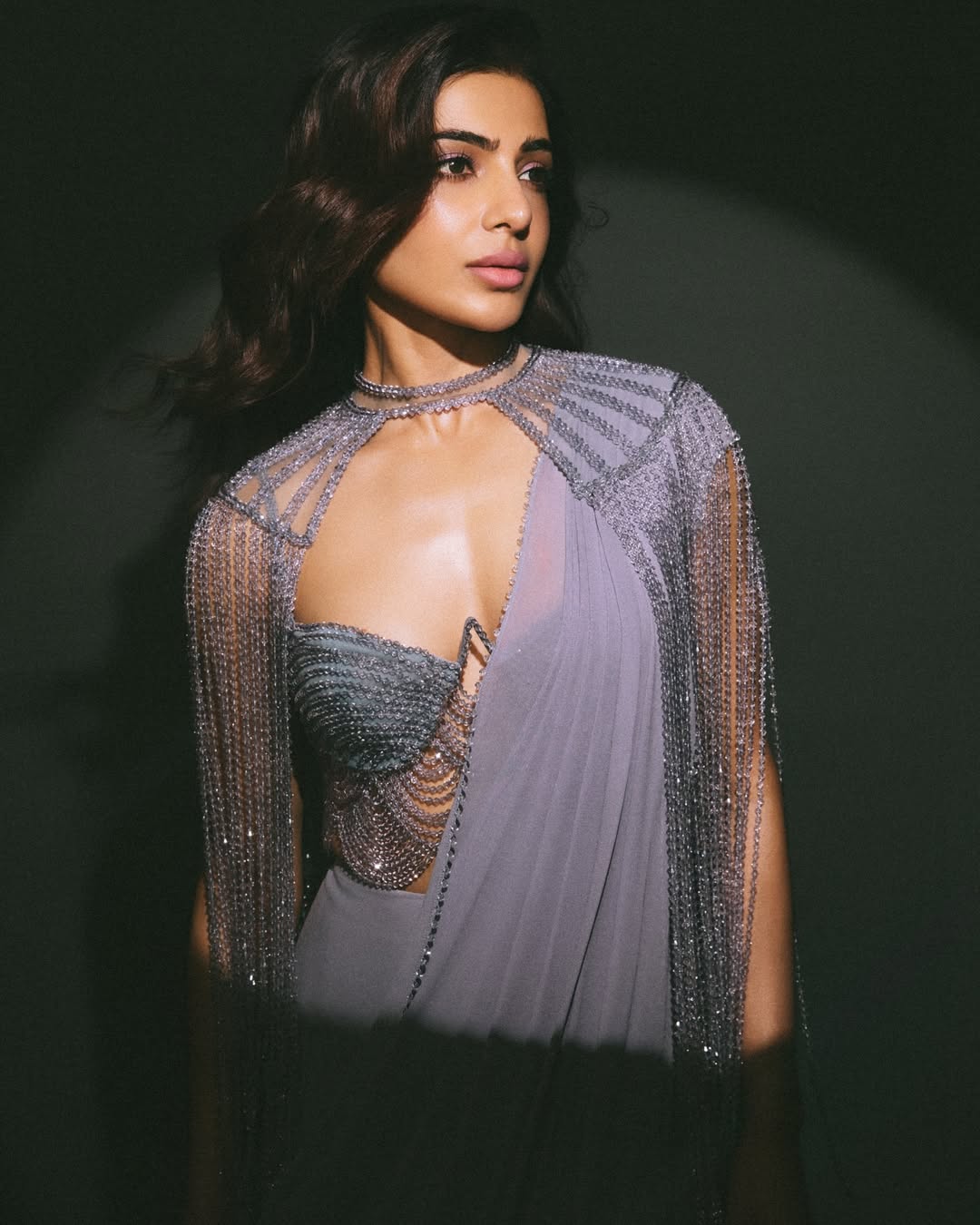 Actress Samantha Ruth Prabhu’s Ethereal Lilac Saree