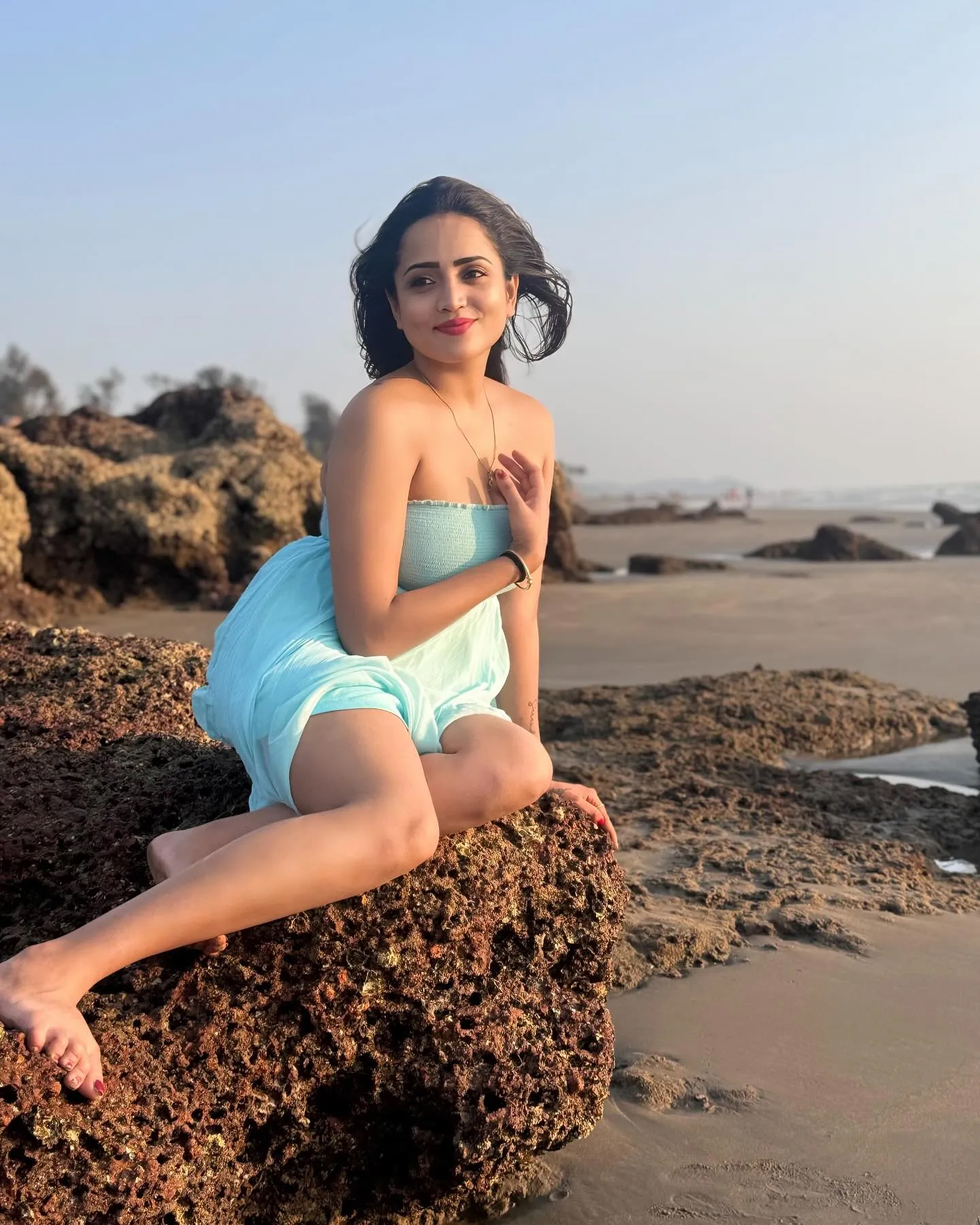 Bigg Boss Kannada fame Sanjana Chidanand Goa Beach House Photoshoot