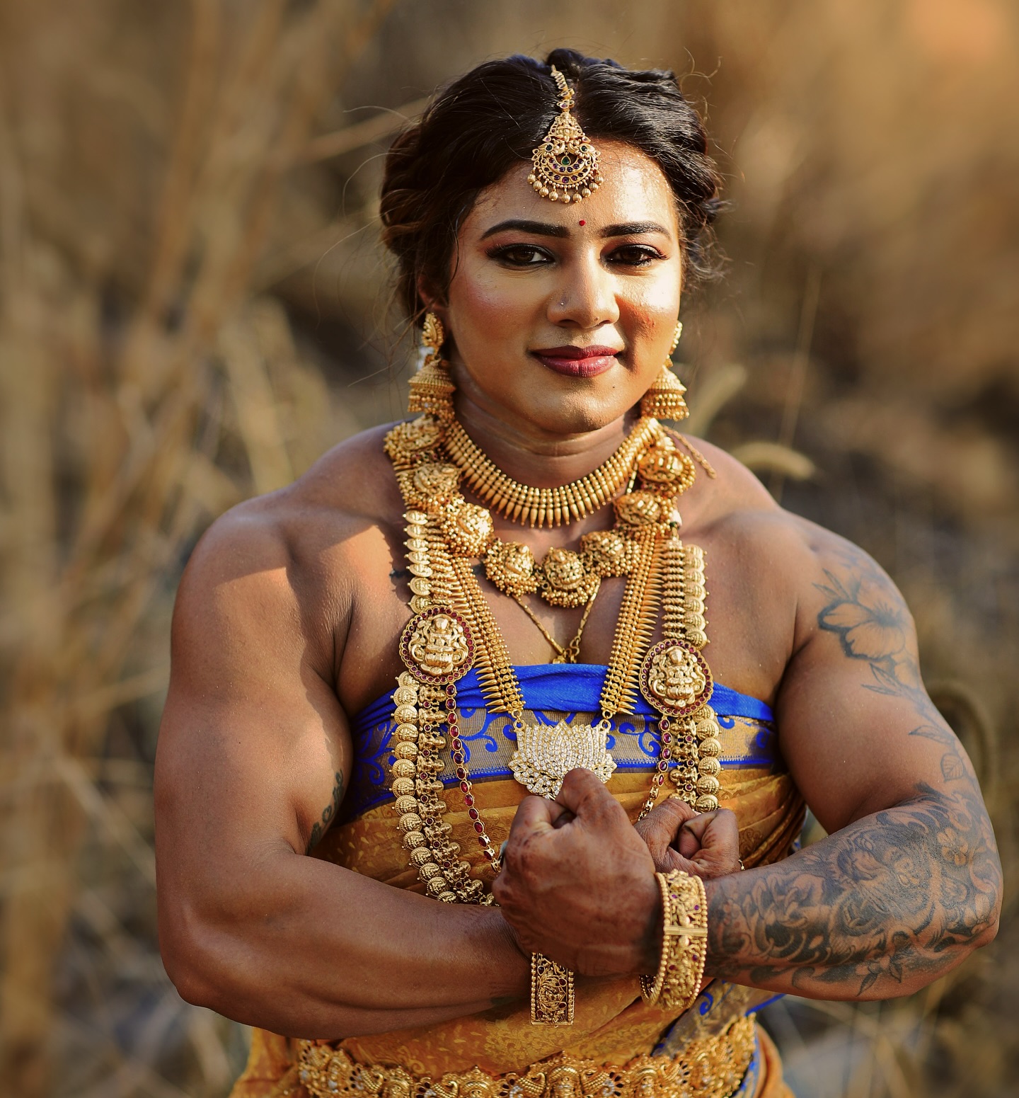 Chitra Purushotham: Breaking Stereotypes With Her Body Builder Bridal Look In A Kanjivaram Saree