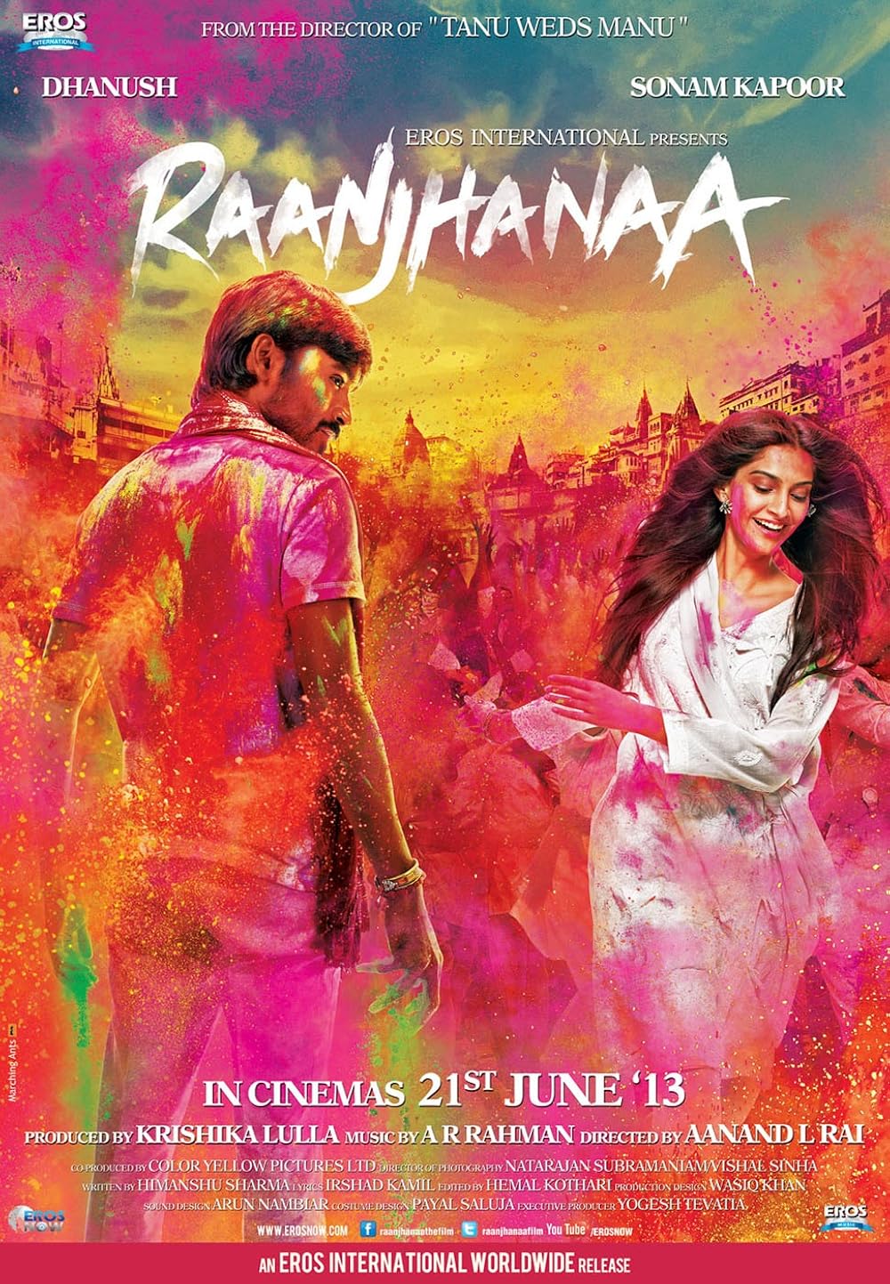 Raanjhanaa   One of the most iconic dialogues in Hindi cinema was delivered by Dhanush, aka Kundan in Ranjhaanaa. An injured Kundan, reflecting his life and his last moments, muses