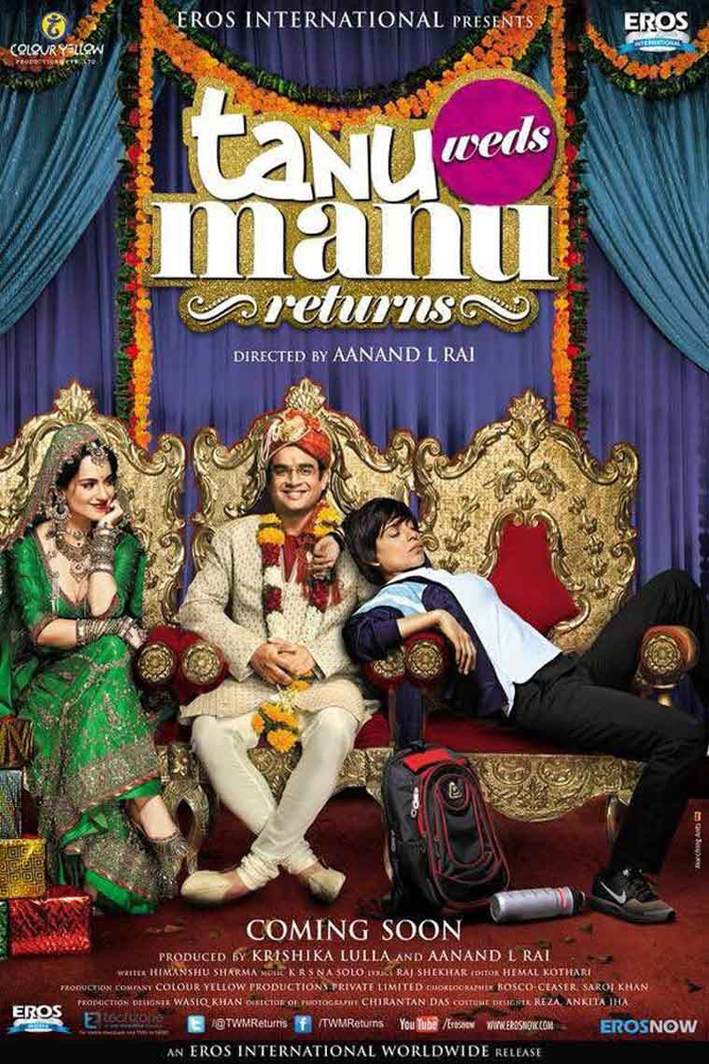 Tanu Weds Manu Returns   Tanu (Kangana Ranaut) faces Manu (R Madhavan) at his wedding festiivites and questions him, 