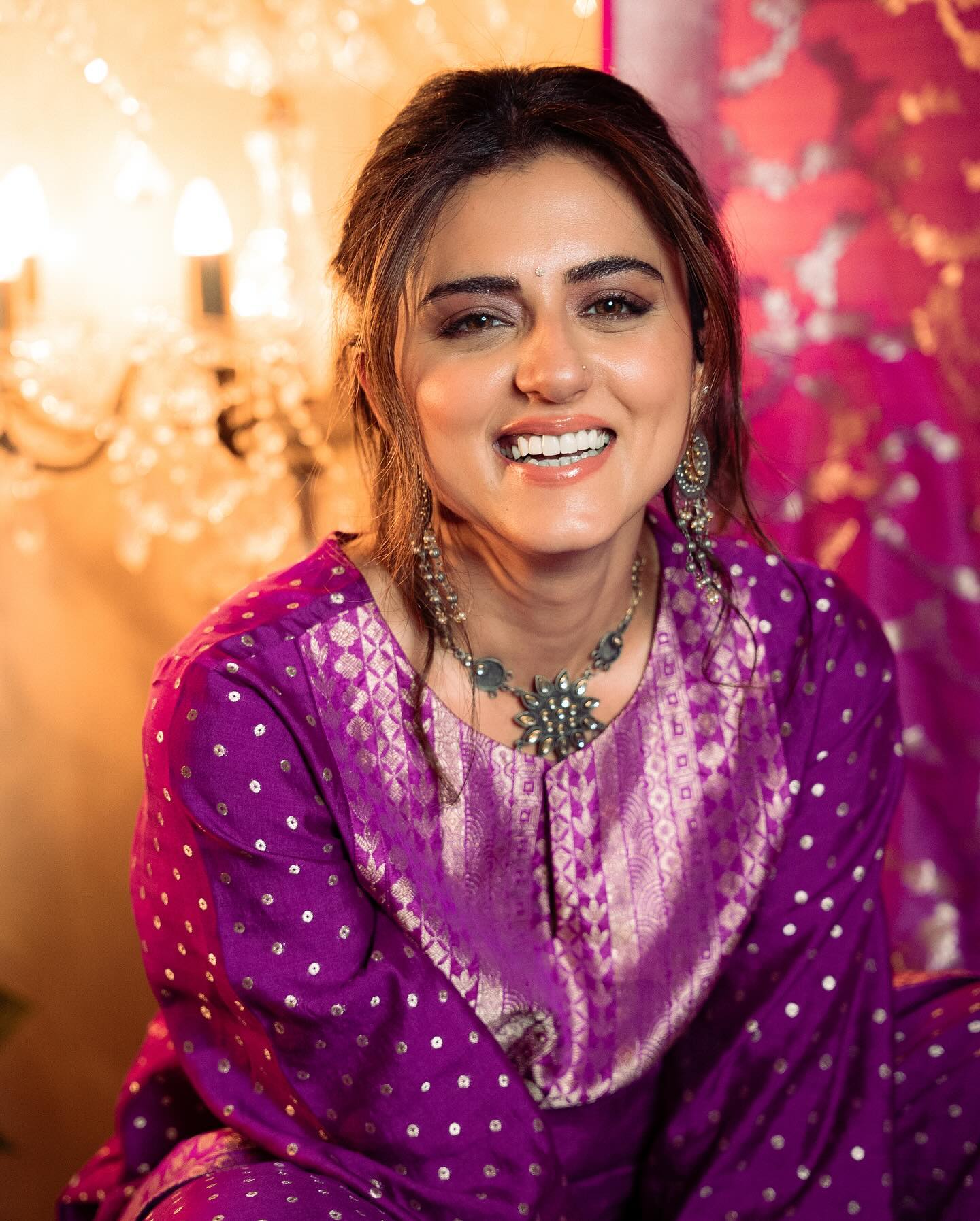 Violet is the color of imagination, depth, and mystery just like Ridhi Dogra.