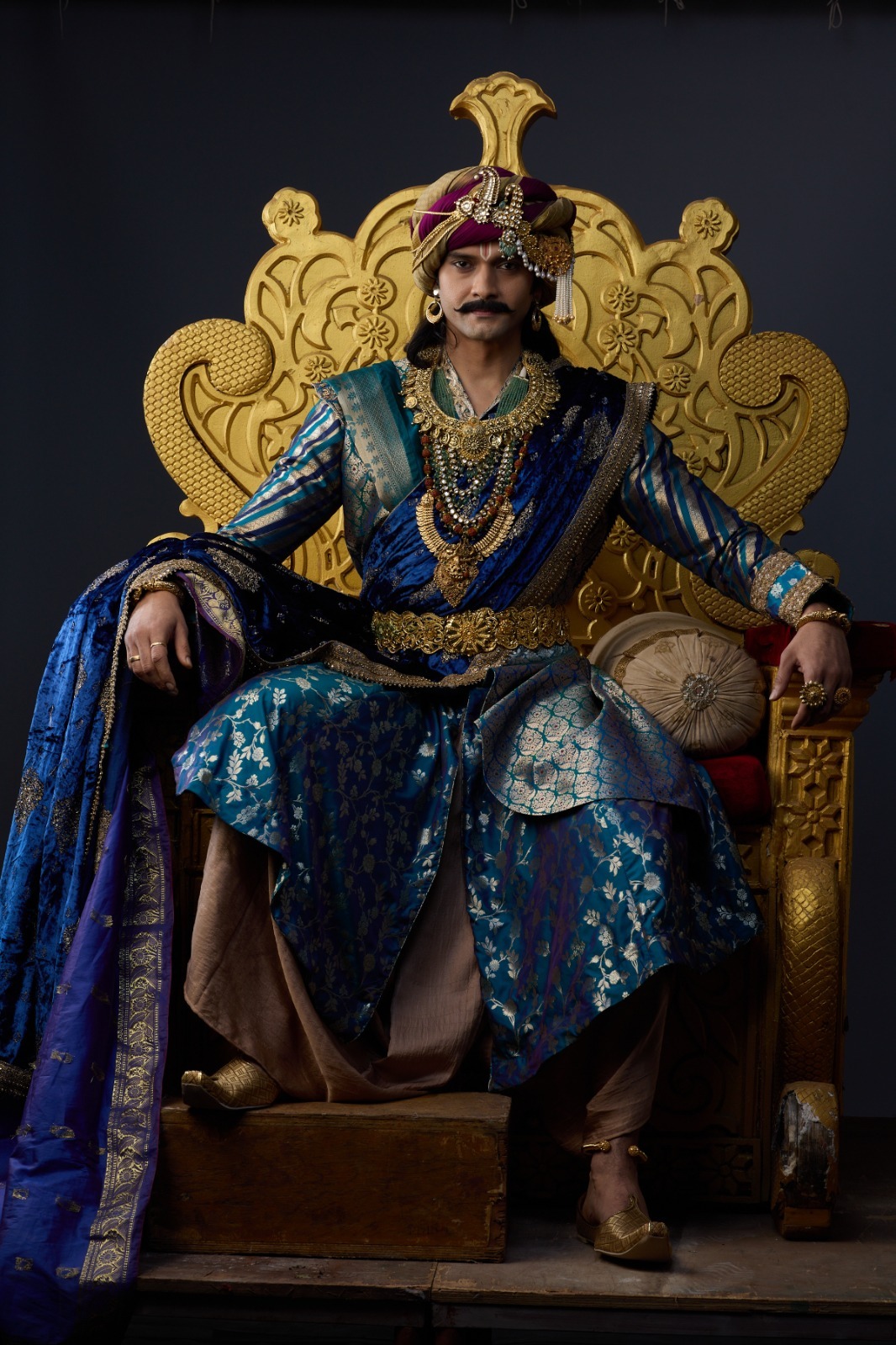 Aditya Redij playing the role of Krishnadevaraya in Tenali Rama